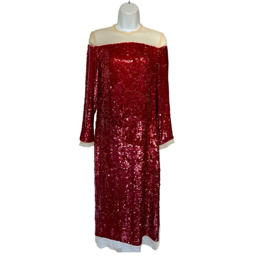 ZARA Sequin Chiffon Dress ZW Collection Size XXS.